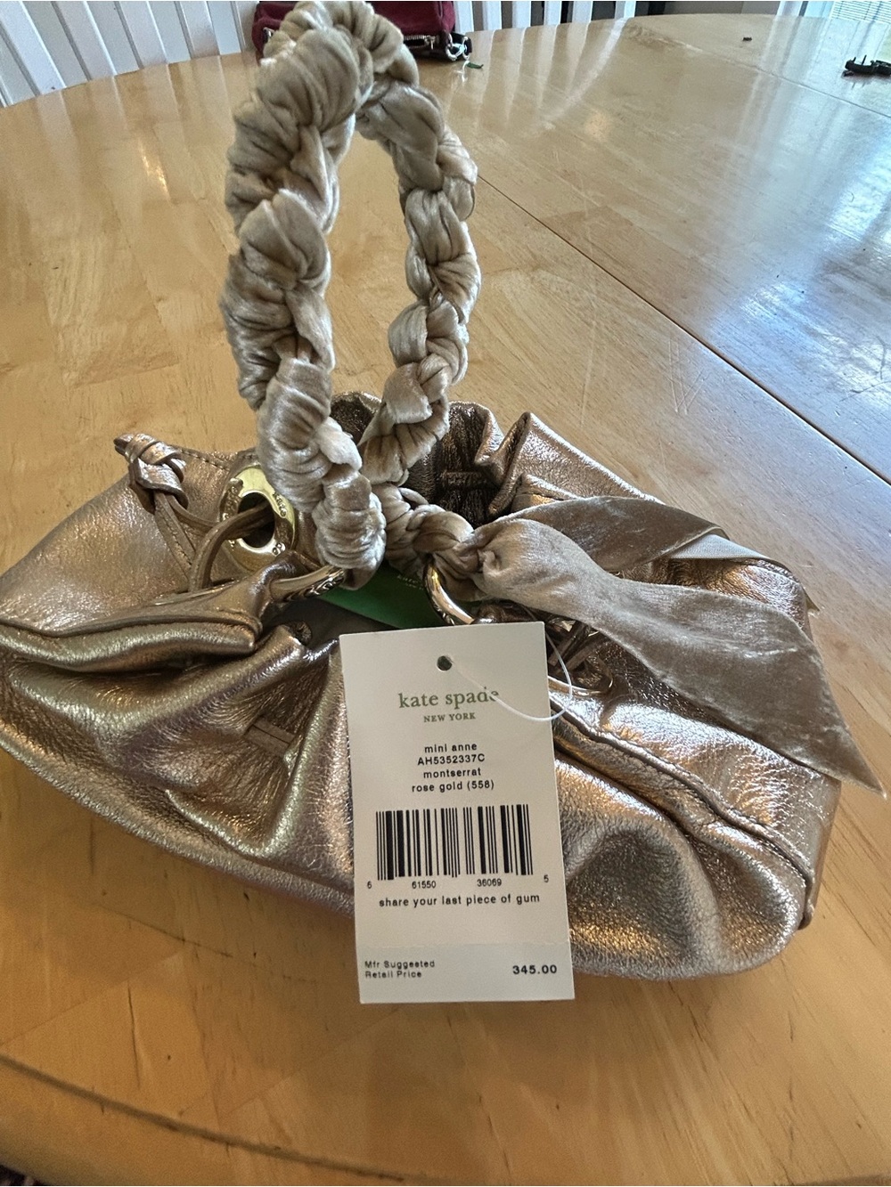 NWT Kate Spade Mini Anne Montserrat Bag — Rose Gold — $345 Retail